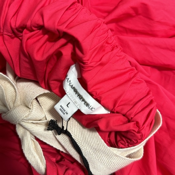NWT! Banana Republic Coral Gem Cotton Poplin Open-Back Maxi Dress - Multiple 🦋 - Picture 9 of 10